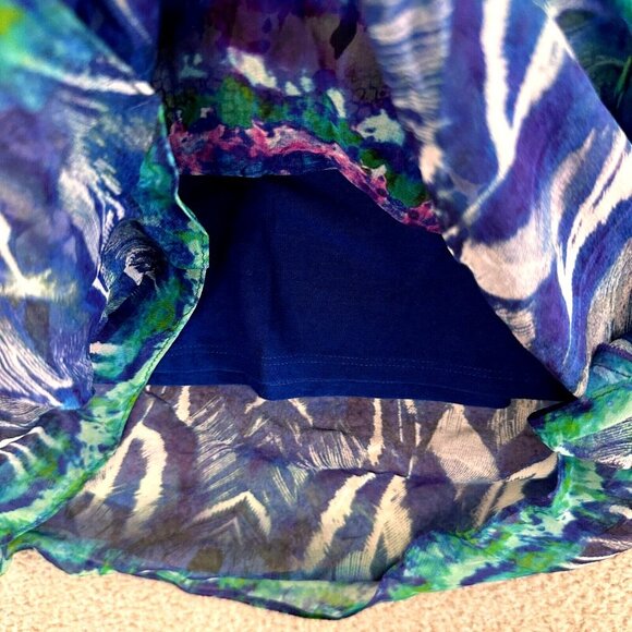 Twelfth Street Cynthia Vincent Dress 100% Silk High Low Hem Spaghetti - Picture 9 of 16